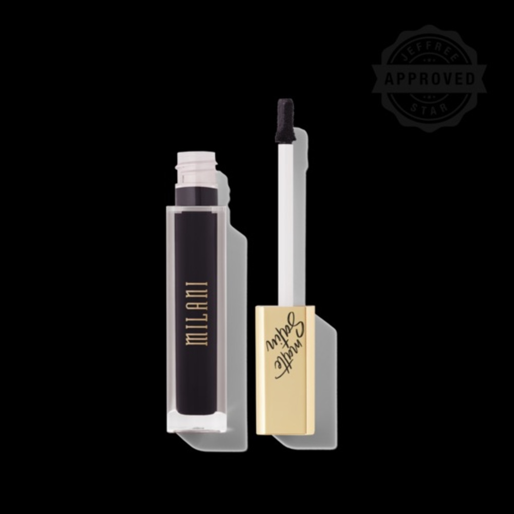LIMITED EDITION SATIN MATTE LIP CREME LEATHER BLACK GOTH MILANI - Picture 8 of 11